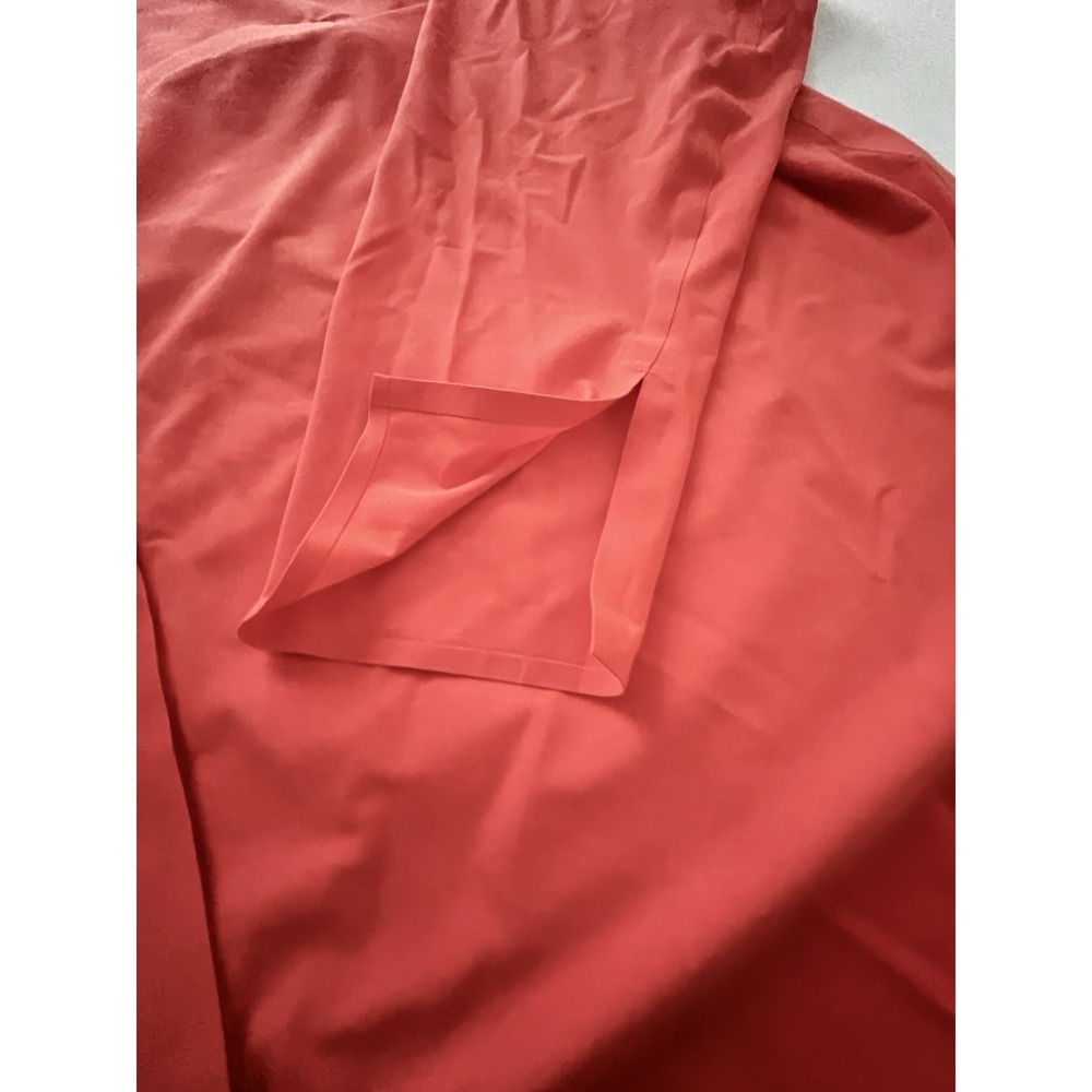Athleta 1X Coral Long Sleeve Tunic Top Hidden Placket Hi Low Travel Stretch - Picture 3 of 8